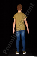  Matthew blue jeans brown t shirt casual dressed green sneakers standing whole body 0005.jpg